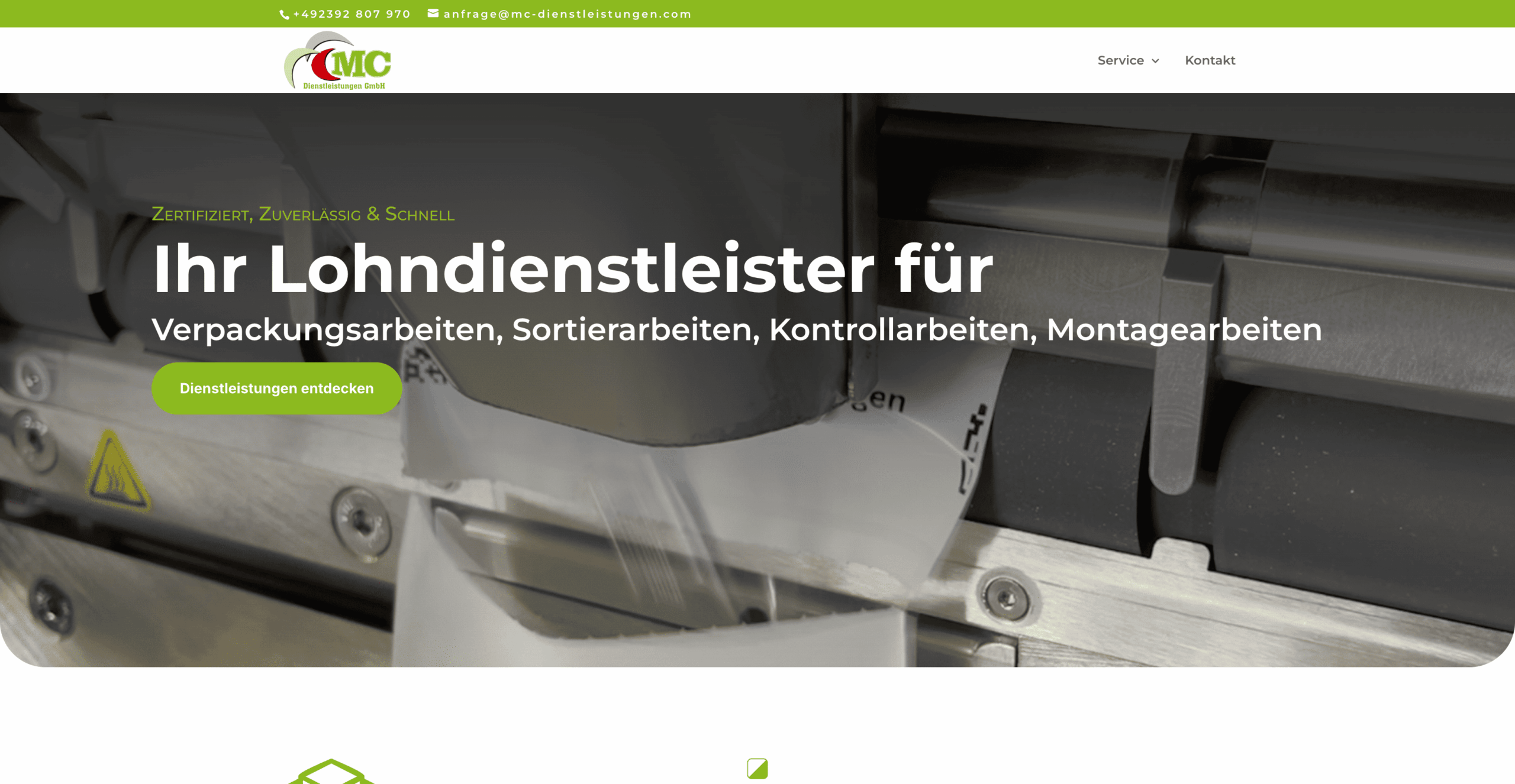 Website-Referenz MC Dienstleistungen